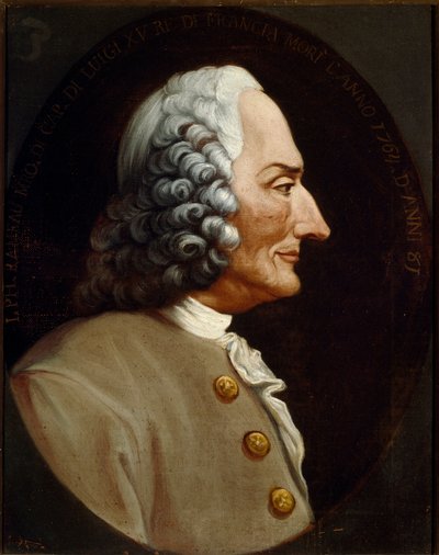 Portrait du compositeur français Jean Philippe (Jean-Philippe) Rameau (1683-1764) Peinture anonyme du XVIIIe siècle. Bologna Civico Museo Bibliografico Musical - Unknown artist