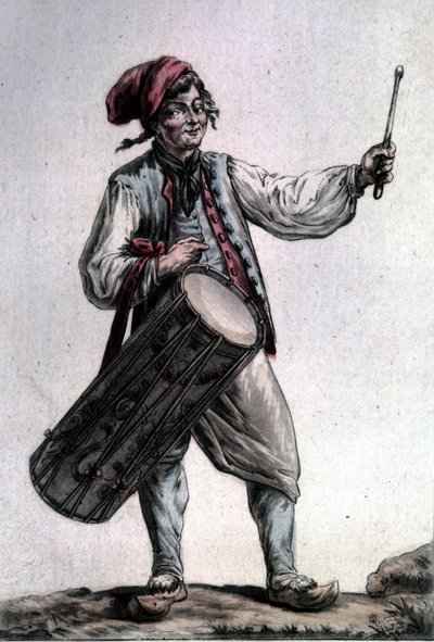 Portrait du ténor français Antoine Trial (1736 - 1795) dans le rôle de Père la Joie dans « Les Moissonneurs » d