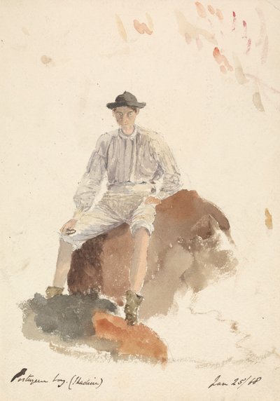 Garçon portugais (Madère) 25 janvier 1868 - Unknown artist