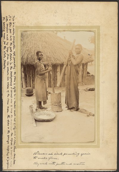 Piler le maïs pour en faire de la farine - Unknown artist
