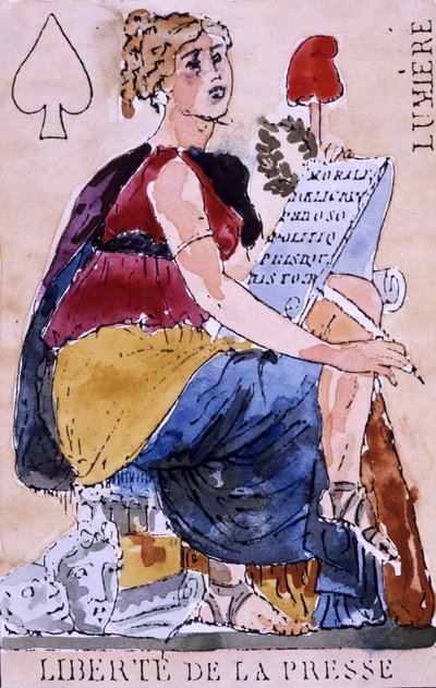 Liberté de la presse - Carte à jouer révolutionnaire - Unknown artist