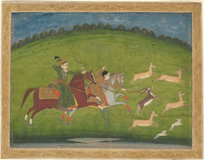 Le prince et la princesse chassent le cerf élaphe - Unknown artist