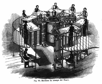 Presse à imprimer du Times. - Unknown artist