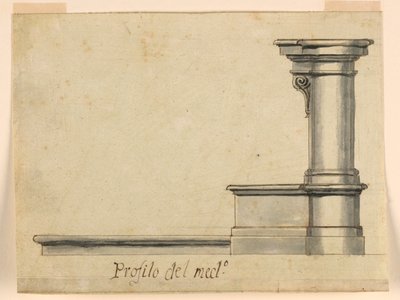 Projet : Vue latérale du prie-Dieu, -2586 - Unknown artist