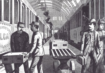 Porteurs de chemin de fer, fin du 19e siècle - Unknown artist
