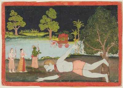 Rama et Lakshmana tuent le démon géant Viradha, d