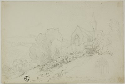 Église de Rattery, extrémité est et la nouvelle maison du vicaire - Unknown artist