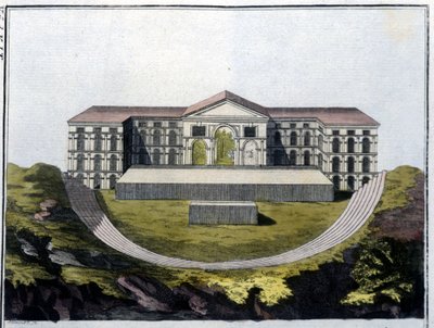 Reconstruction du Théâtre Grec de Bacchus à Athènes. - dans "Le costume ancien et moderne" par Ferrario, éd. Milan - Unknown artist