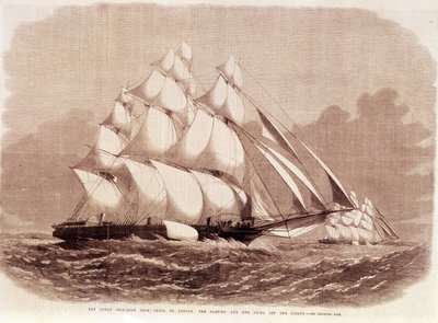 Régate entre les clippers Ariel et Taeping en 1866 - Unknown artist