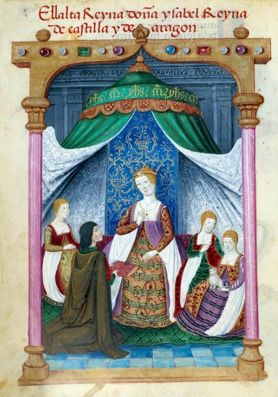 Représentation de la reine Isabelle du Portugal entourée de ses compagnes - Unknown artist