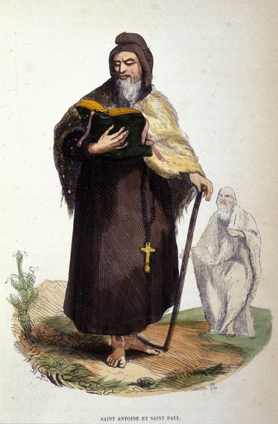Représentation de Saint Antoine le Grand, anachorète égyptien (251 - 356), fondateur de l