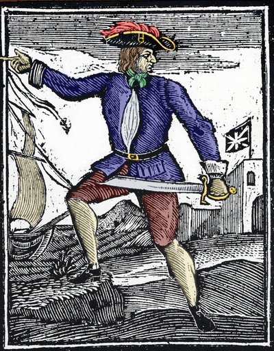 Représentation du pirate Howell Davis, actif vers 1718-1719. - Unknown artist