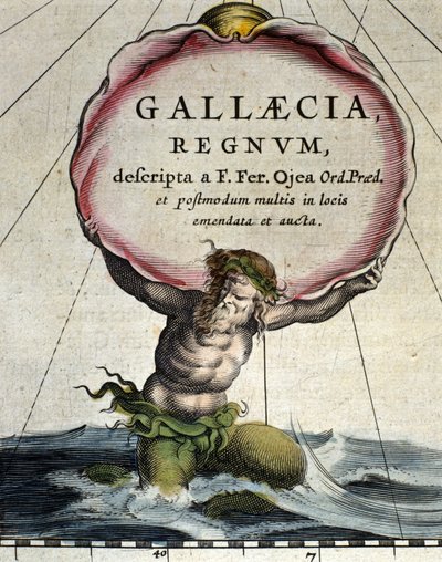 Représentation de triton, créature légendaire mi-homme mi-poisson. (détail) - Unknown artist