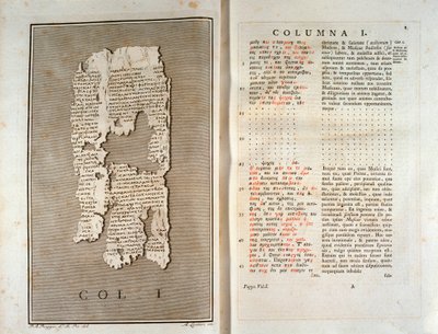 Reproduction du papyrus d
