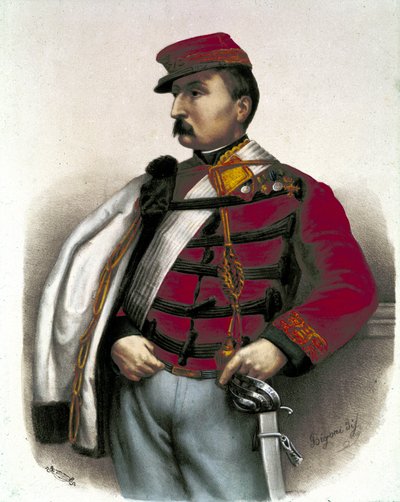 Risorgimento : Portrait de Nino Bixio (1821-1873), militaire et homme politique italien. Il a joué un rôle important dans l
