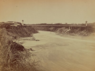 [Rivière et pont] - Unknown artist