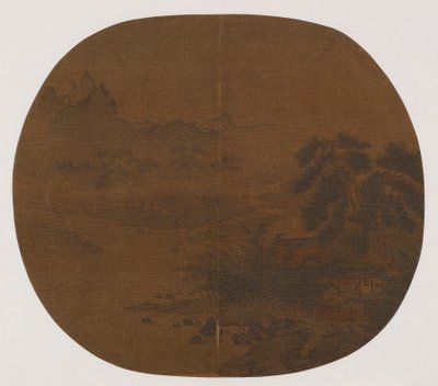 Habitation au bord de la rivière parmi les pins et les bambous - Unknown artist