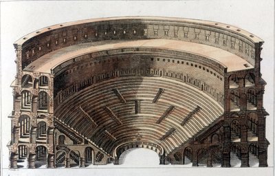 Théâtre romain. Gravure du début du 19ème siècle - Unknown artist