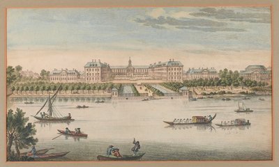 Hôpital royal de Chelsea, vue depuis la rivière, vers 1750 - Unknown