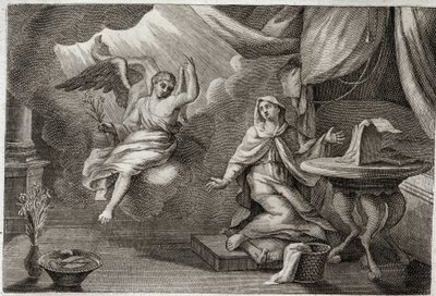 Bible de Royaumont, Nouveau Testament : Annonciation à la Vierge. L