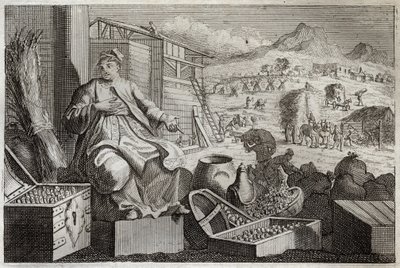 Bible de Royaumont, Nouveau Testament : La folie des richesses. Illustration de 1811. - Unknown artist