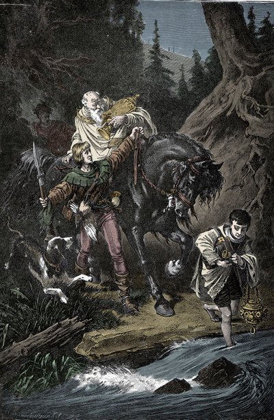 Rodolphe de Habsbourg et le prêtre - Rodolphe I du Saint Empire (Rodolphe IV de Habsbourg) - Unknown artist