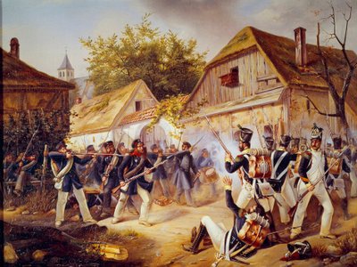 Campagne de Russie : La reddition des troupes de Vandamme à la bataille de Kulm le 30 août 1813 - Unknown artist