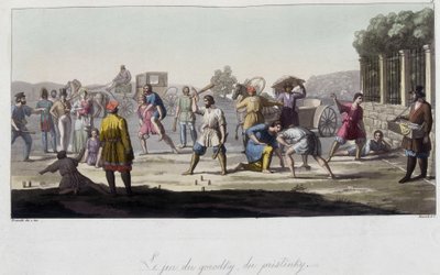 Jeux russes de Gorodky et pristinsky et autres distractions, Russie. Dans "Le costume ancien et moderne" 1819-1820 par Ferrario - Unknown artist