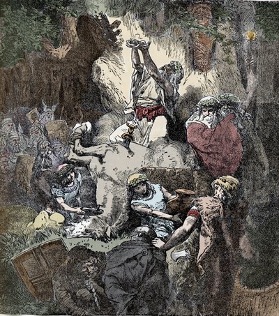 Sacrifice aux divinités païennes - Civilisation celtique : Sacrifice d