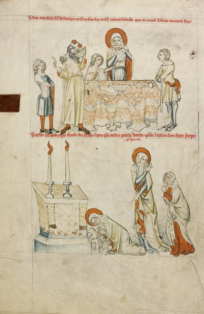 Sainte Edwige refusant de boire du vin ; Sainte Edwige priant devant un autel - Unknown artist