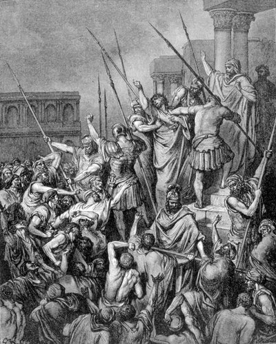 Saint Paul est arrêté à Jérusalem. Gravure du 19ème siècle - Unknown artist