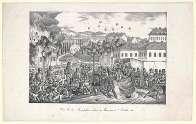 Scène à la ligne Mariahilf à Vienne - Unknown artist