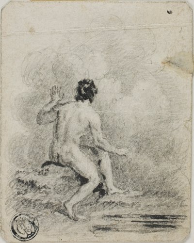 Homme nu assis - Unknown artist