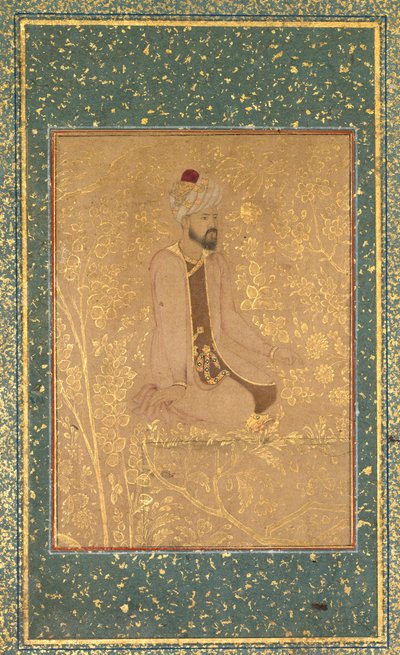 Érudit assis, fragment de bordure de l