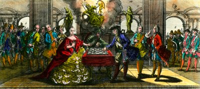 Guerre de Sept Ans : allégorie représentant Marie-Thérèse d