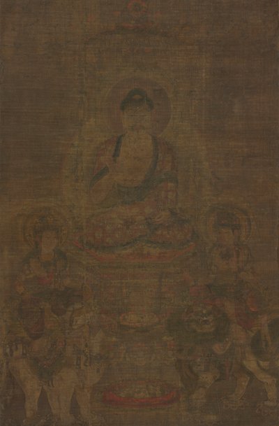 Triade de Shakyamuni : Bouddha Assisté par Manjushri et Samantabhadra - Unknown artist