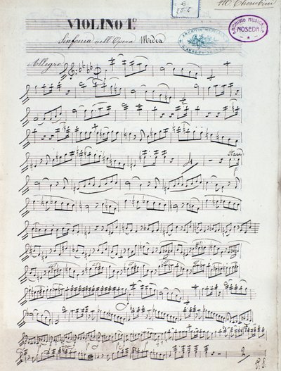 Partition pour le premier violon de Médée, opéra de Luigi Cherubini - Unknown artist