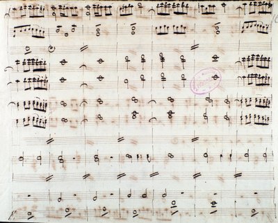 Page de partition pour le premier violon dans l