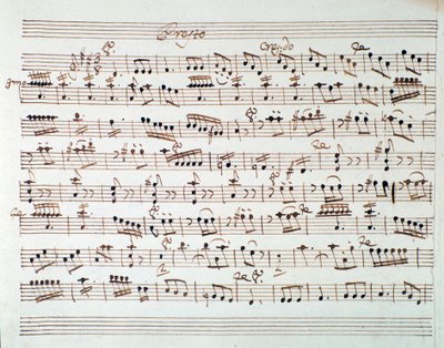Page de partition pour le premier violon dans l