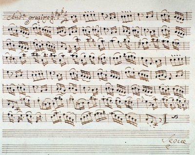 Page de partition pour le premier violon dans l