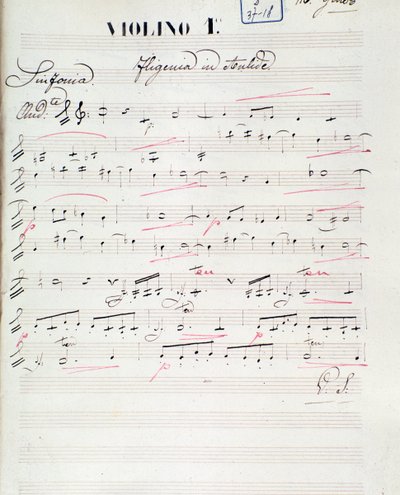 Page de partition pour le premier violon d