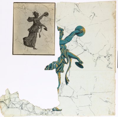 Fragment de papier peint - Unknown artist