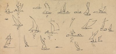 Esquisse de bateaux - Unknown artist
