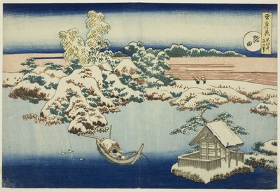Neige sur la rivière Sumida, de la série Neige, Lune et Fleurs - Unknown artist