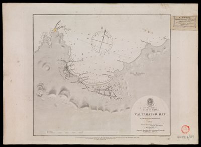 Amérique du Sud, côte du Chili - Baie de Valparaiso par les officiers du HMS 