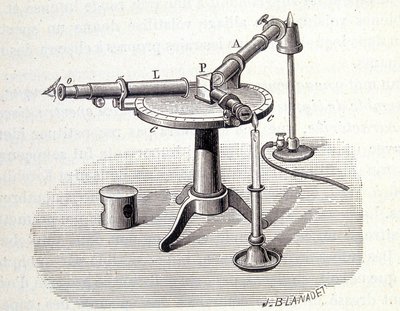 Spectroscope Bunsen et Kirchoff - dans « Physique populaire » par Emile Desbeaux, Flammarion - Unknown artist