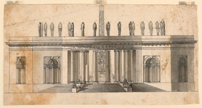 Décor de scène : Une structure égyptienne - Unknown artist
