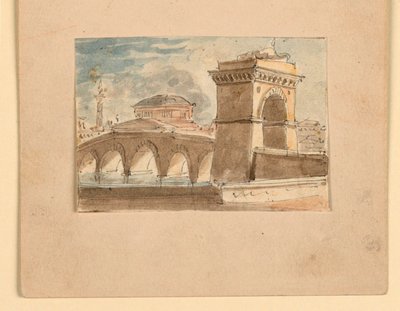 Décor de scène, pont sur l
