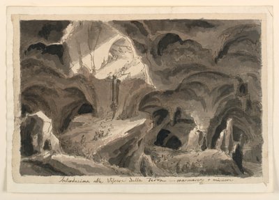Décor de scène, grottes - Unknown artist