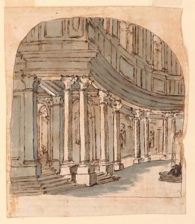 Décor de scène : Portique courbe - Unknown artist